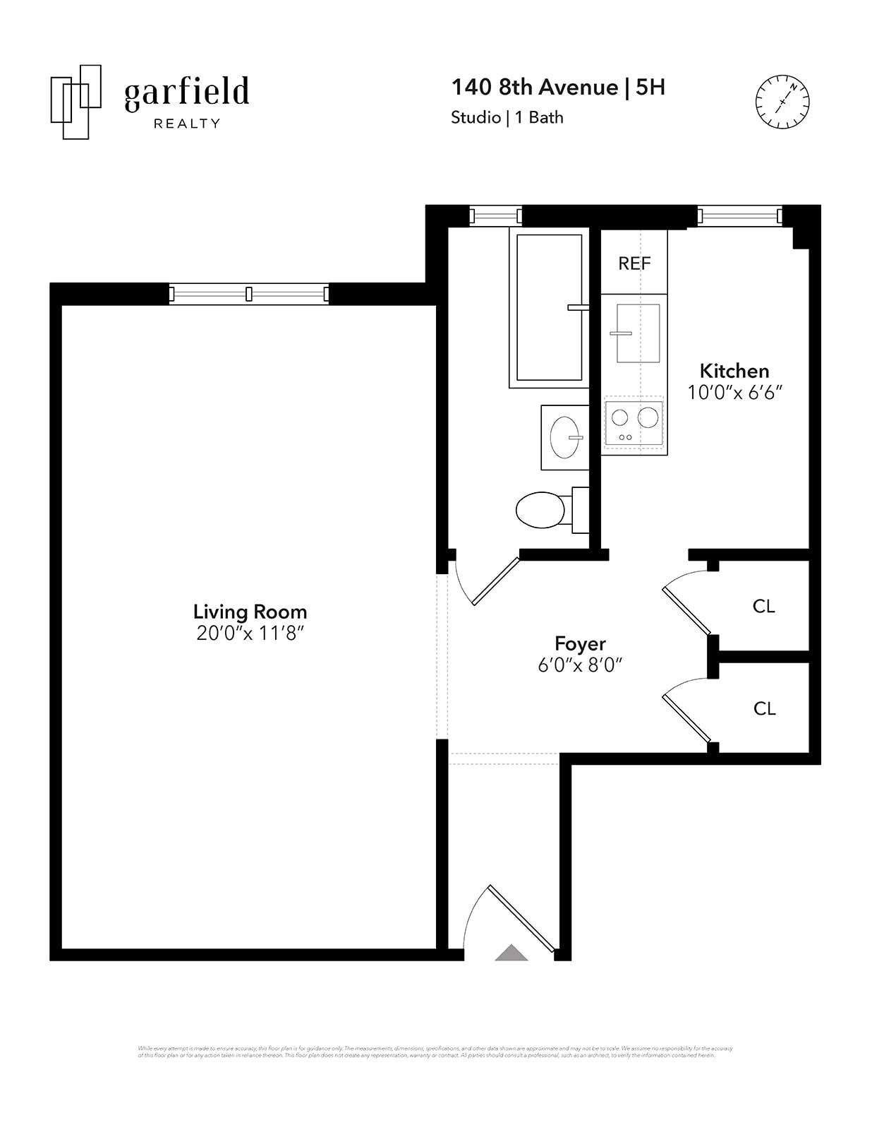 Floorplan for 140 8th Avenue, 5-H