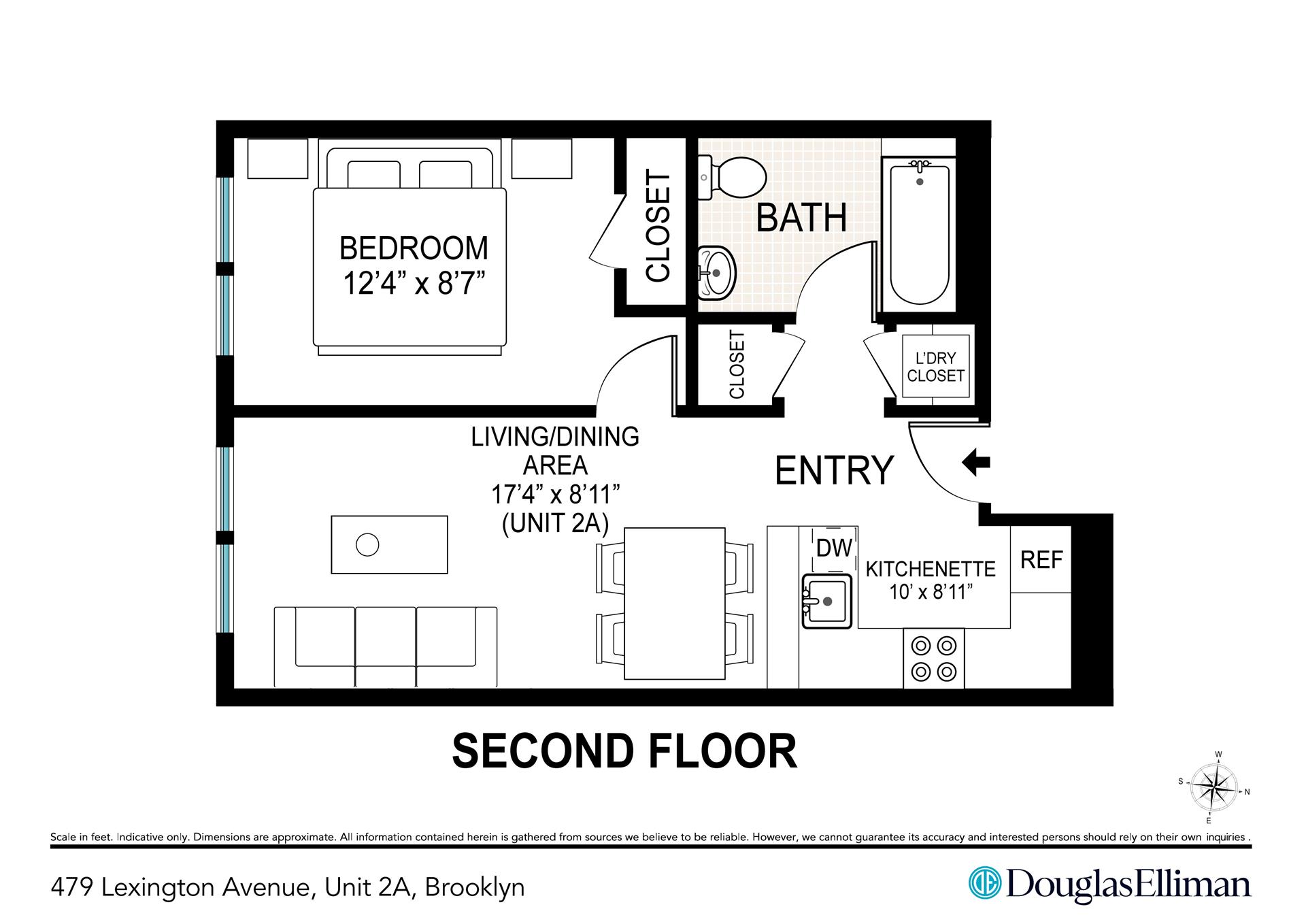 Floorplan for 479 Lexington Avenue, 2A