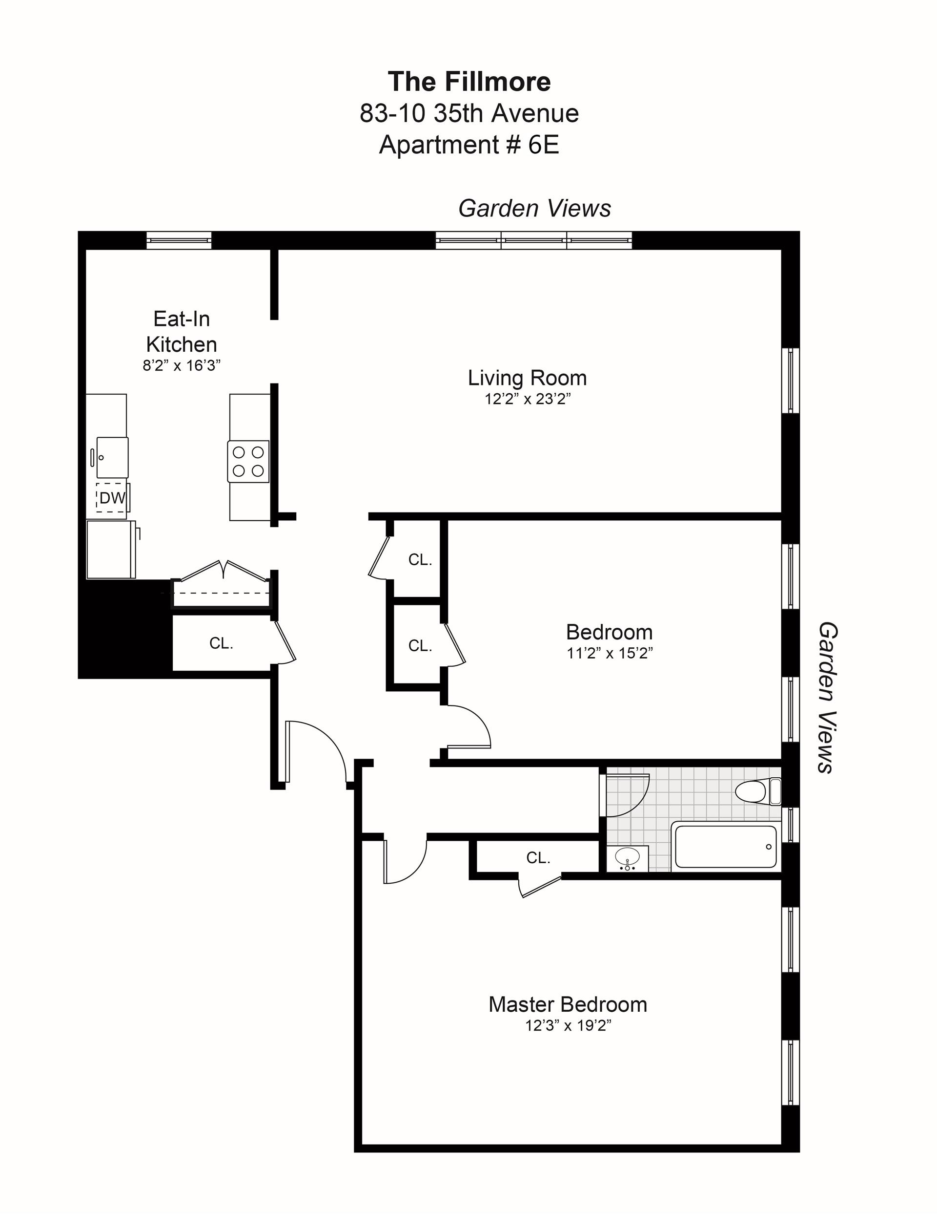 Floorplan for 83-10 35th Avenue, 6E