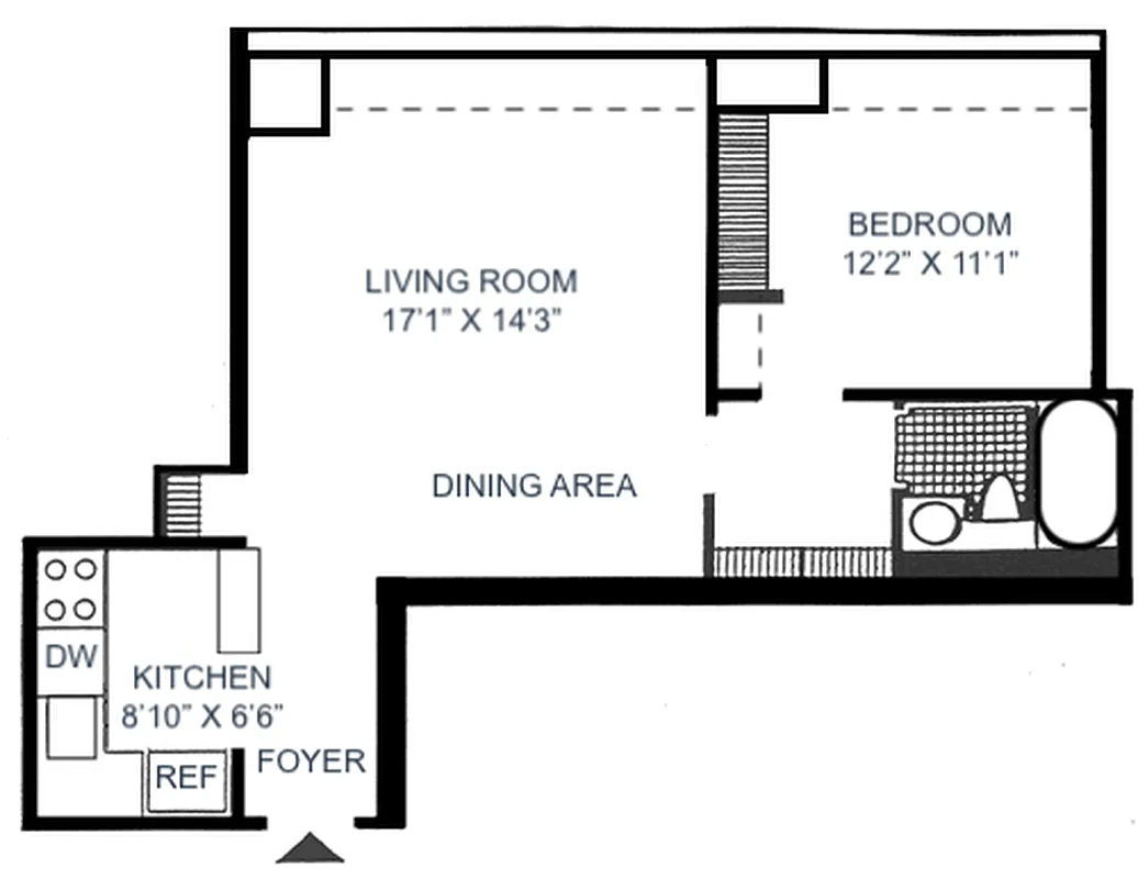 Floorplan for 330 East 75th Street, 11L