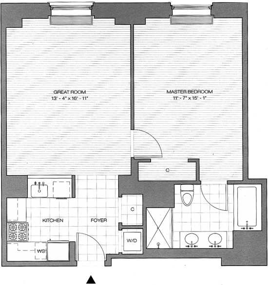 Floorplan for 100 West 58th Street, 8-E