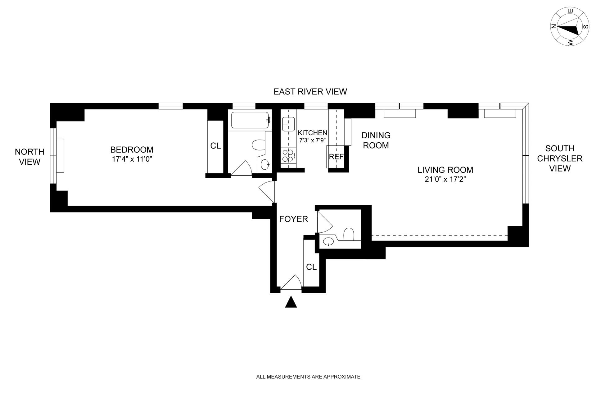 Floorplan for 145 East 48th Street, 28F