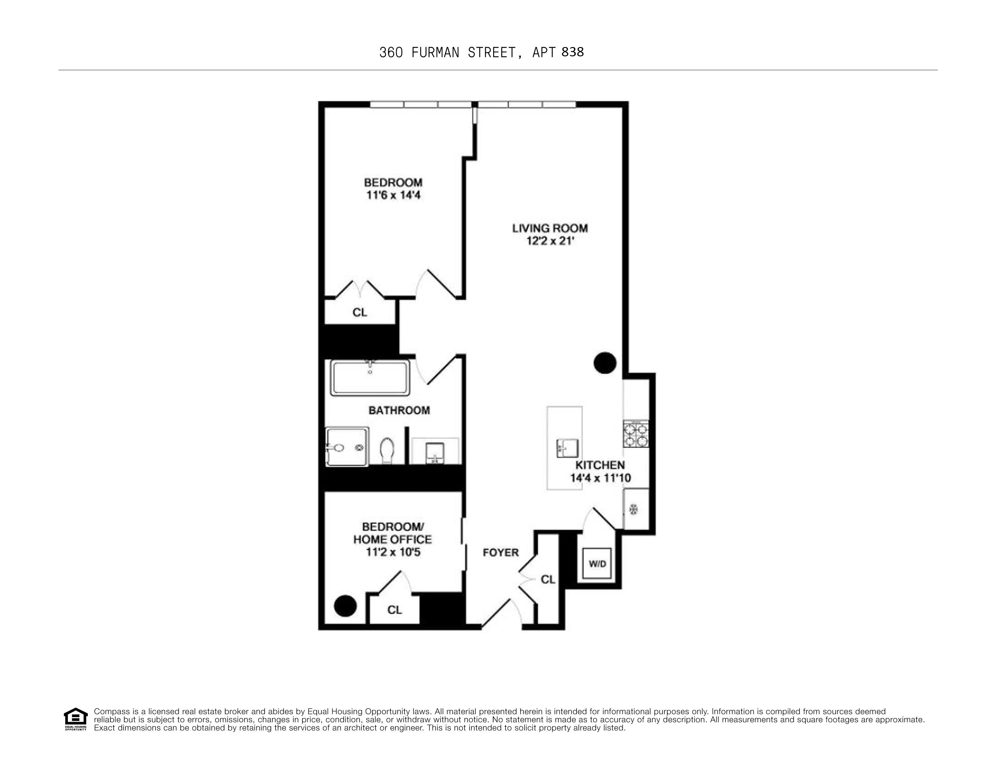 Floorplan for 360 Furman Street, 838