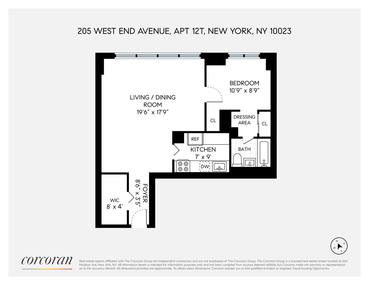 Floorplan for 205 West End Avenue, 12T