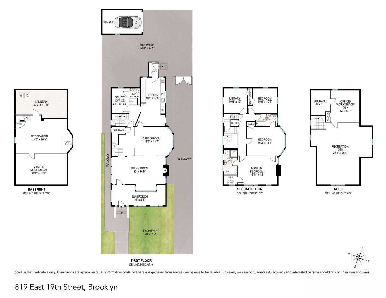 Floorplan for 819 East 19th Street