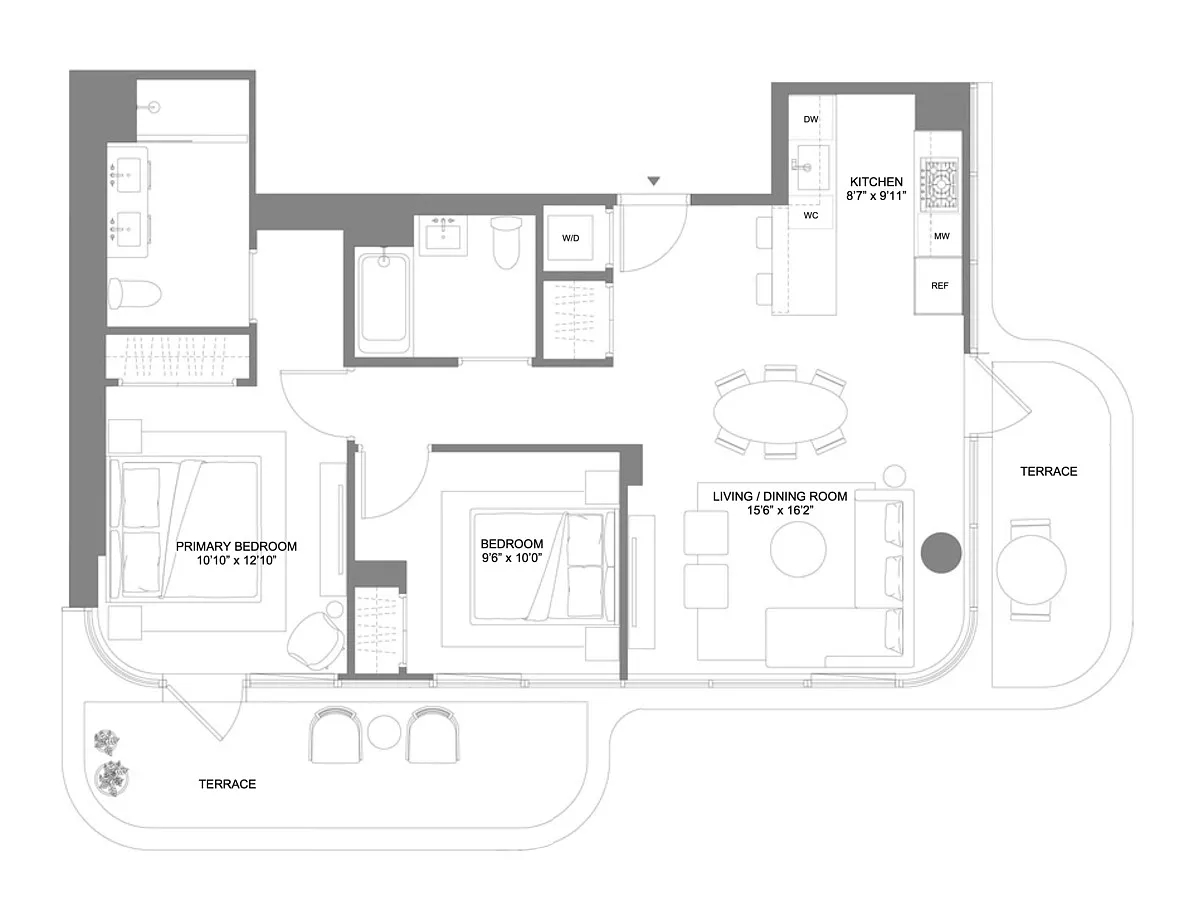 Floorplan for 208 Delancey Street, 11F