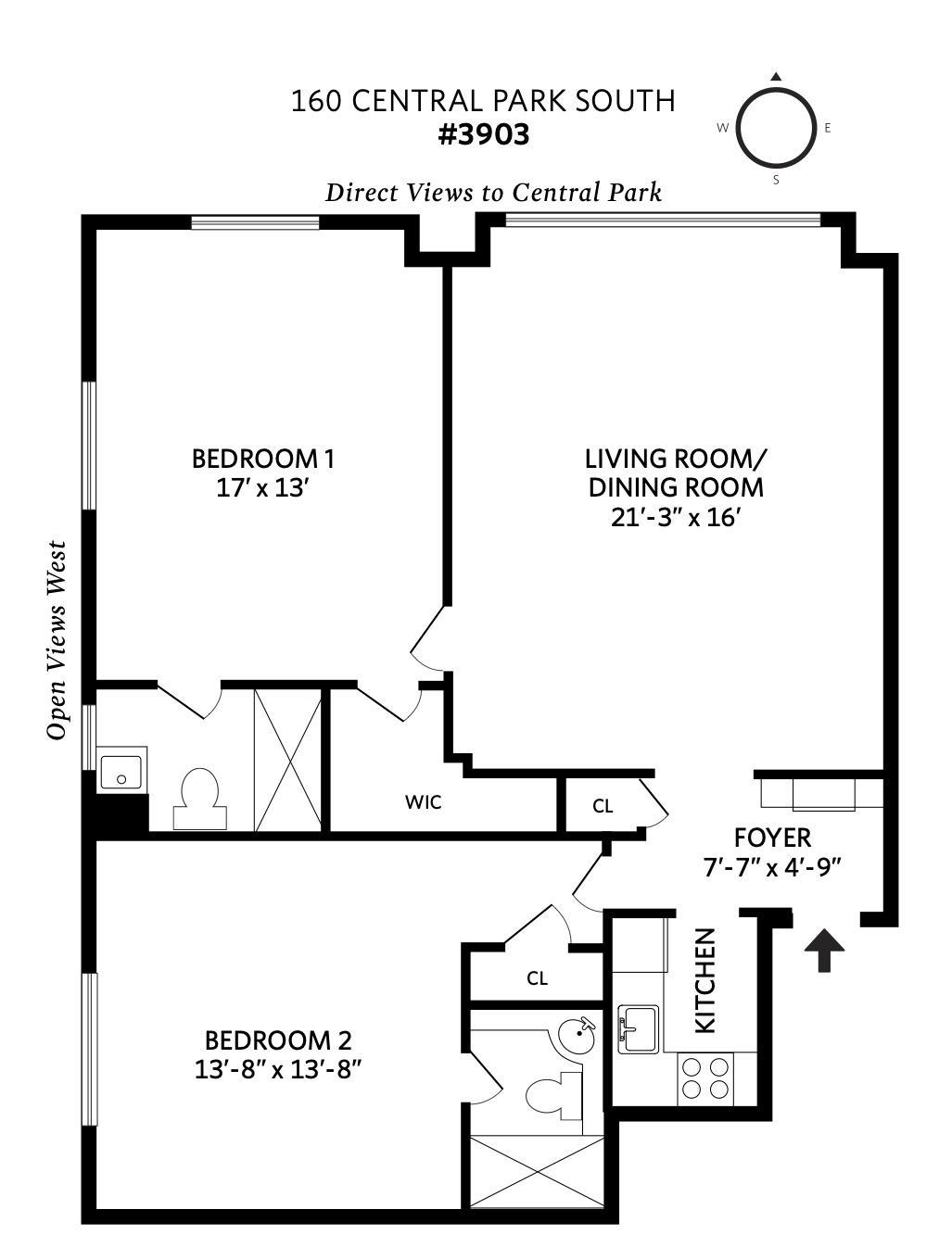 Floorplan for 160 Central Park, 3903