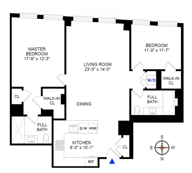 Floorplan for 133 West 22nd Street, 5B