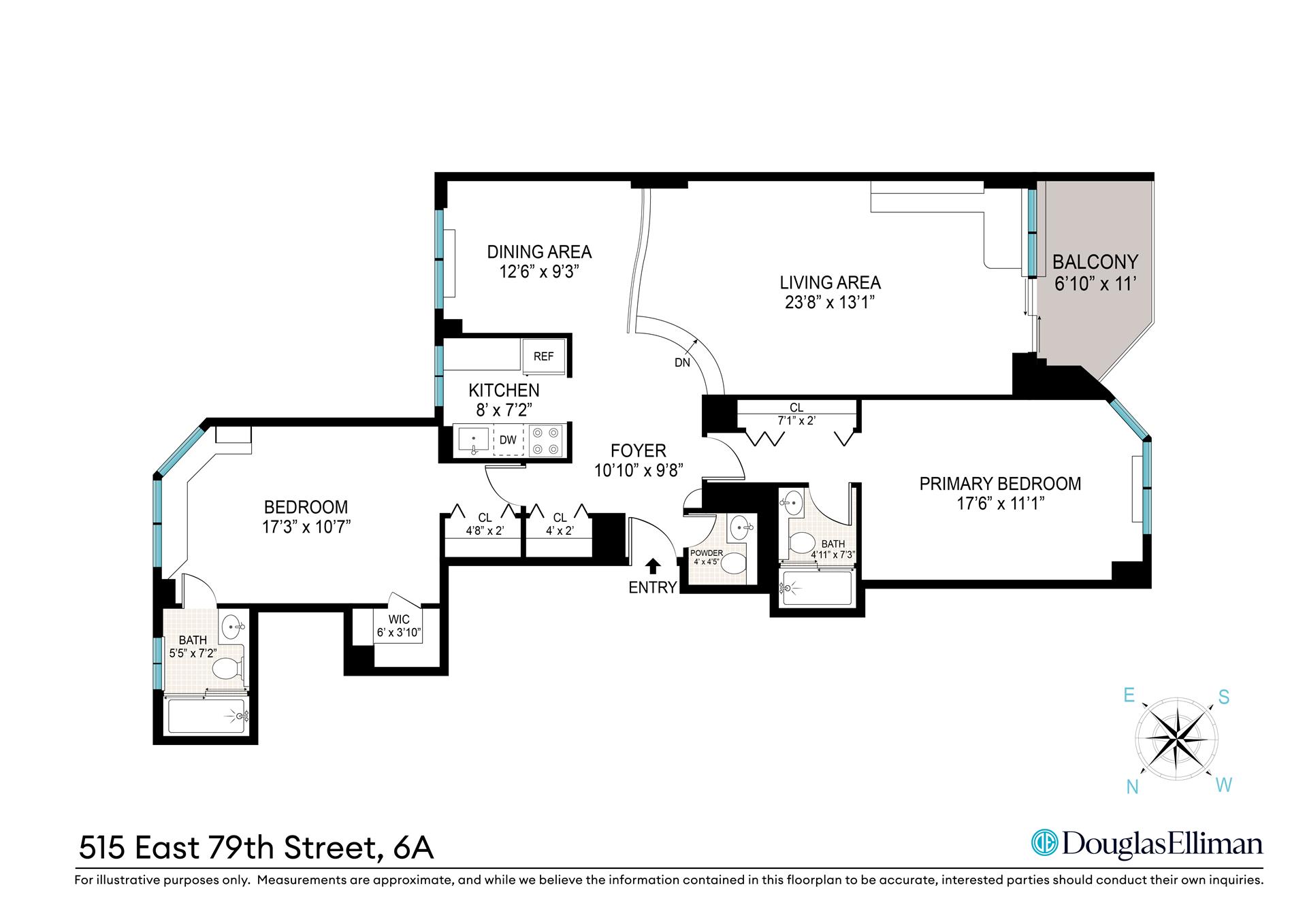 Floorplan for 515 East 79th Street, 6A