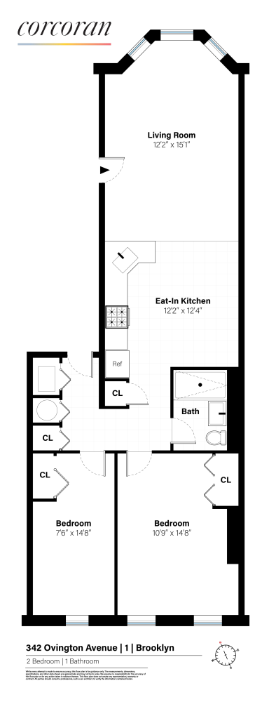 Floorplan for 342 Ovington Avenue, 1