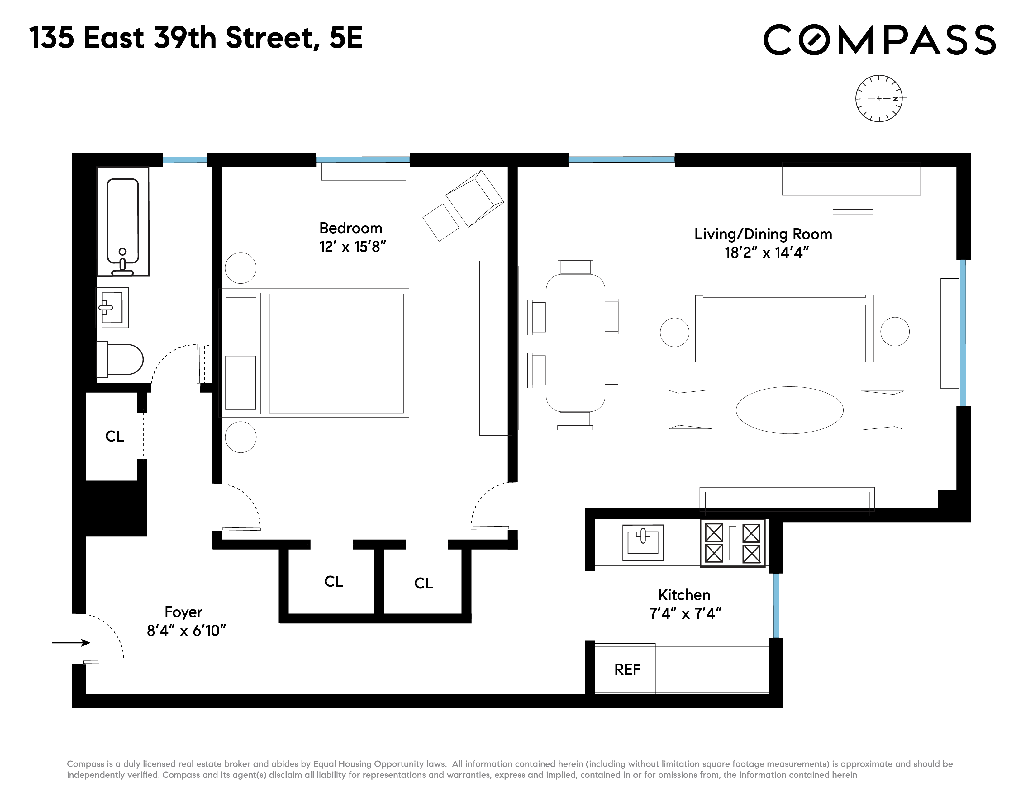 Floorplan for 135 East 39th Street, 5E