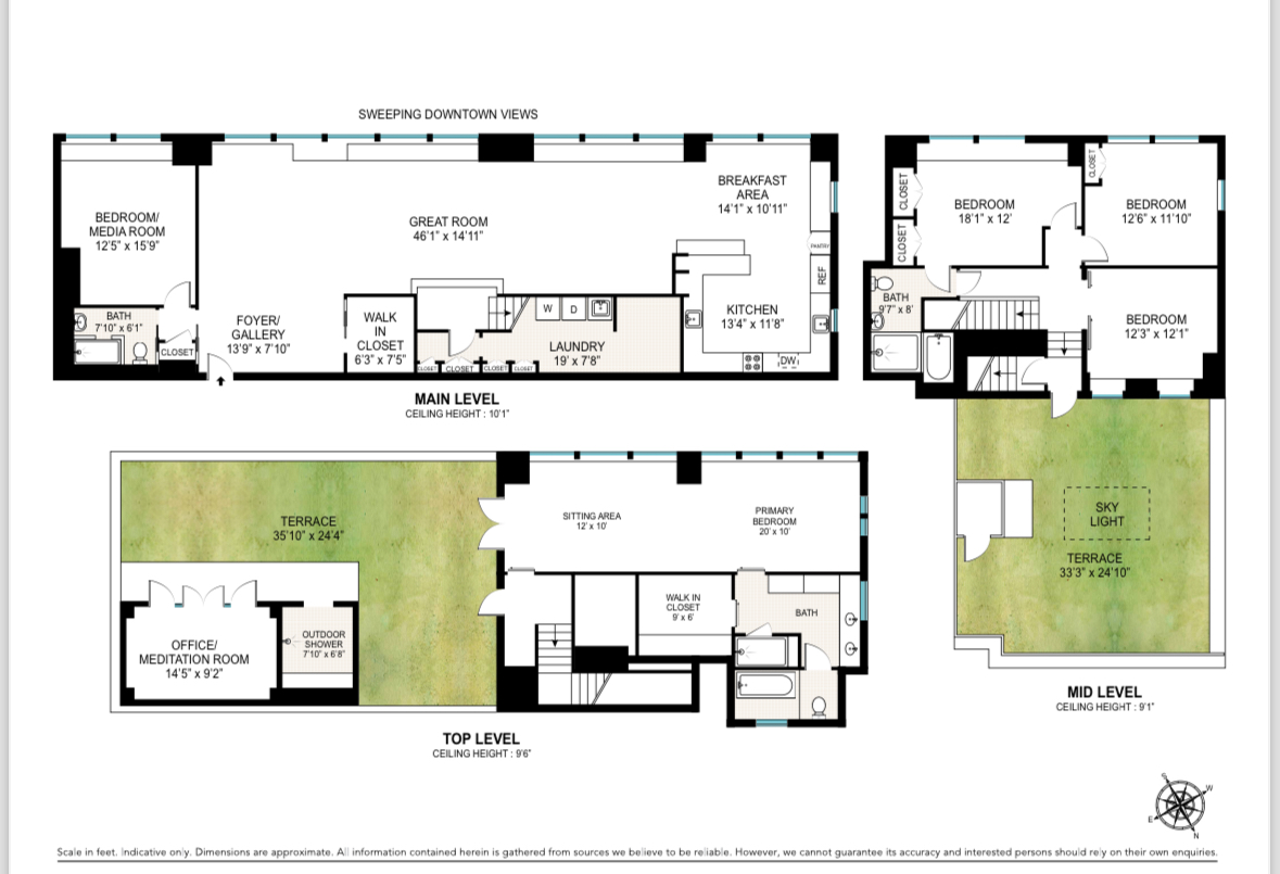 Floorplan for 252 7th Avenue, PHD