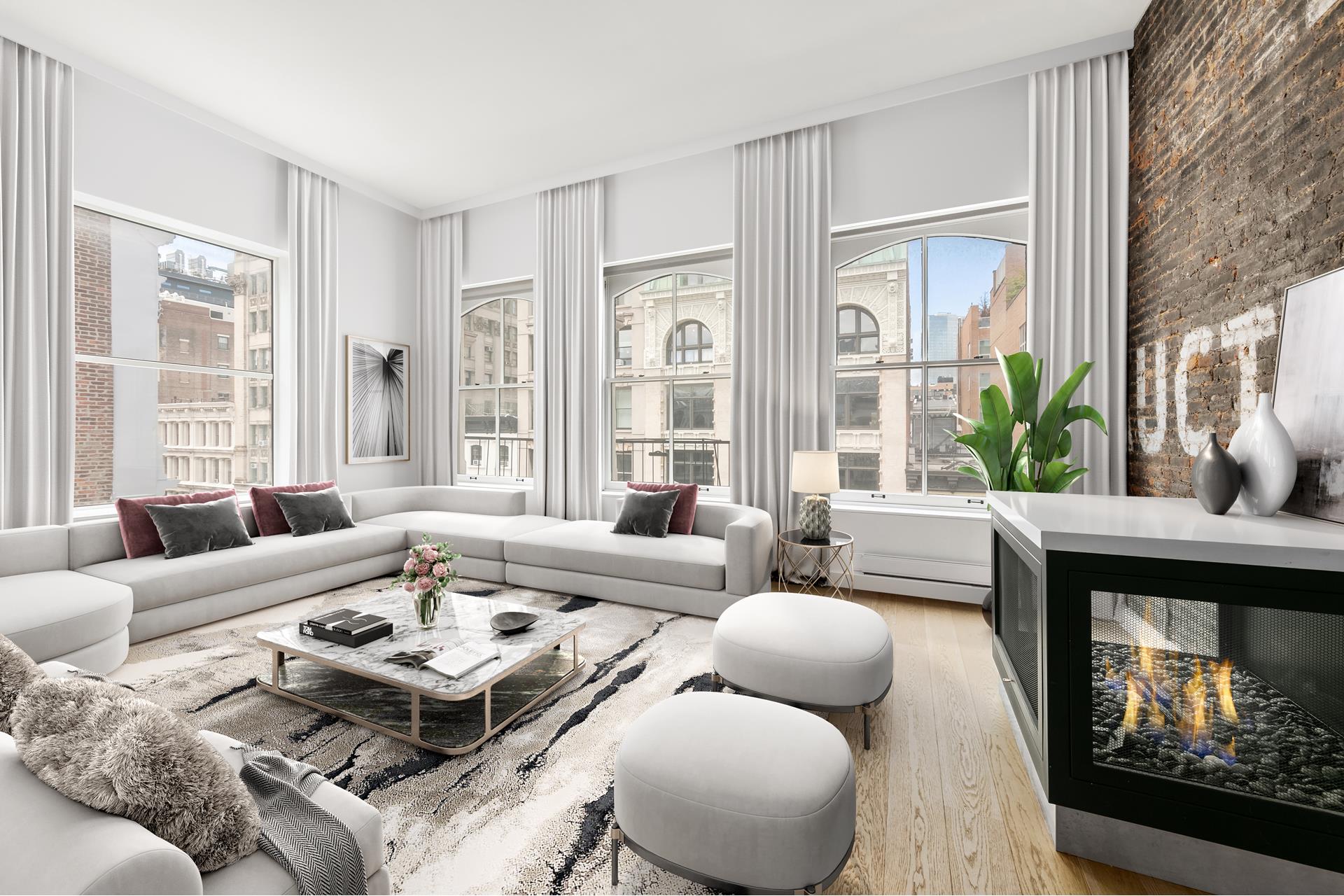 496 Broadway Ph, Soho, Downtown, NYC - 2 Bedrooms  
2 Bathrooms  
5 Rooms - 