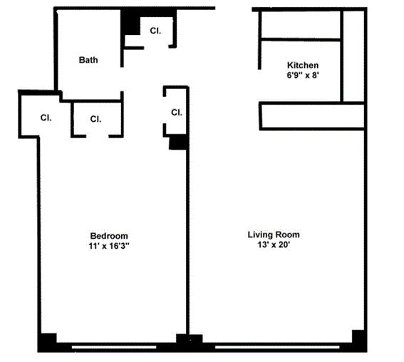 Floorplan for 140 East 56th Street, 7-H