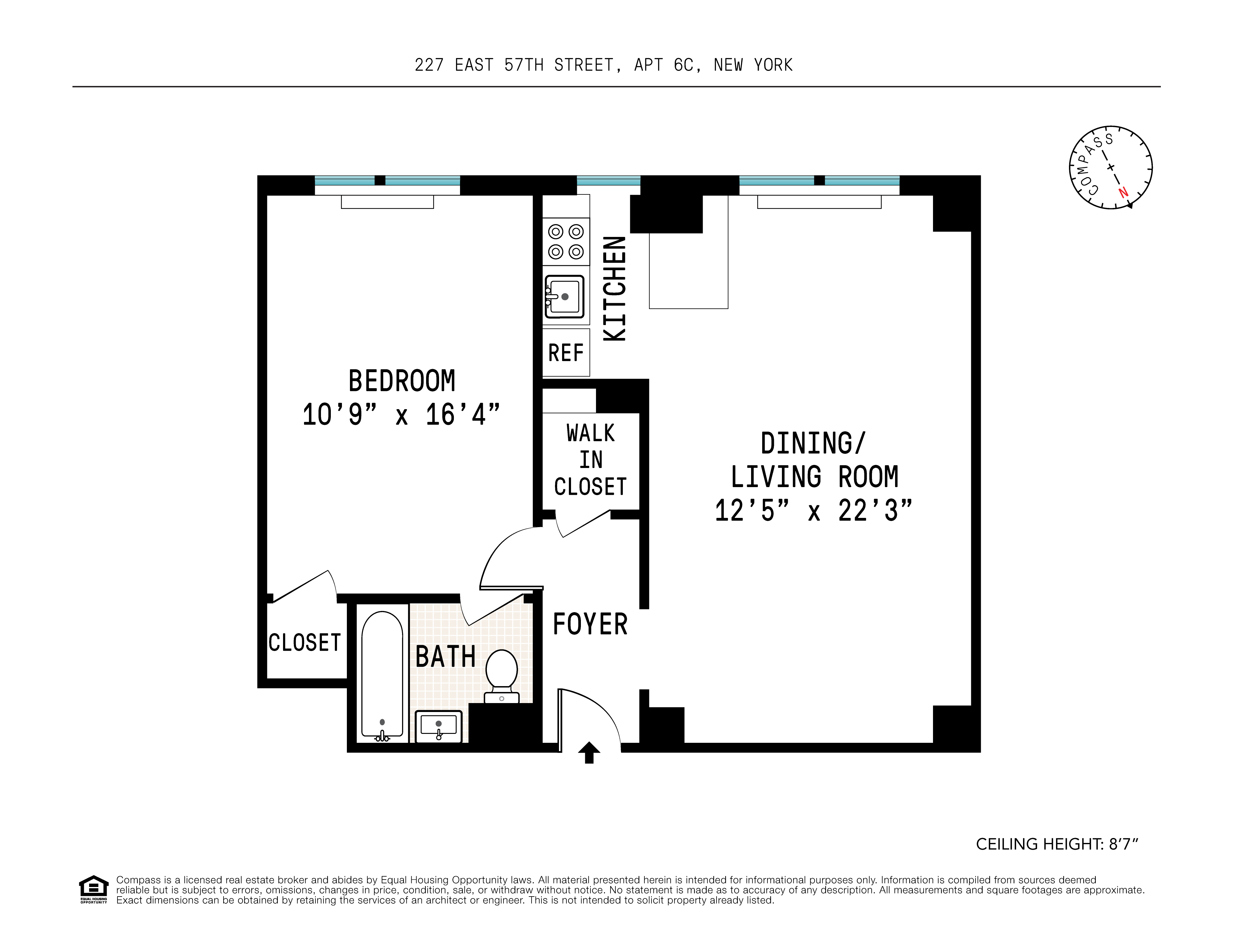 Floorplan for 227 East 57th Street, 6C