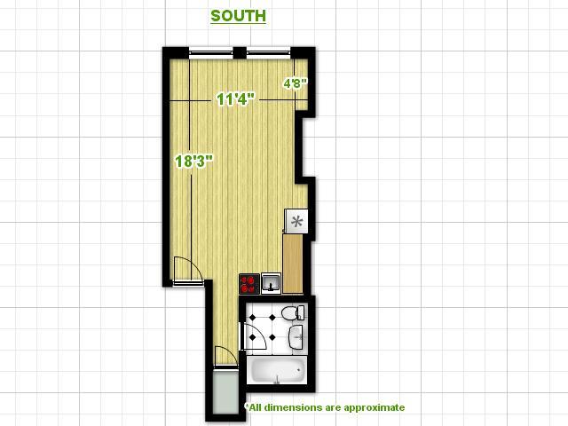 Floorplan for 327 East 54th Street, 4-B