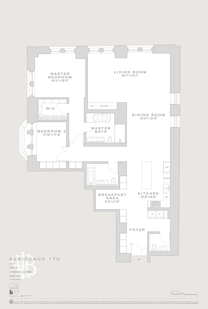 Floorplan for 49 Chambers Street, 9D