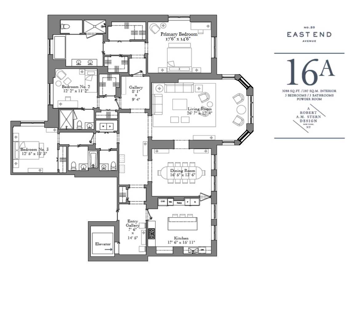 Floorplan for 20 East End Avenue, 16A