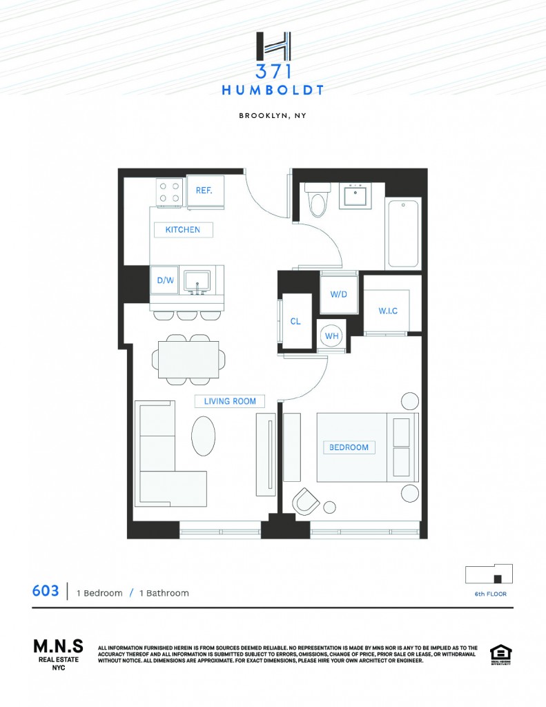 Floorplan for 781 Metropolitan Avenue, 603