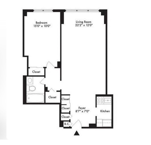 Floorplan for 211 East 53rd Street, 14A