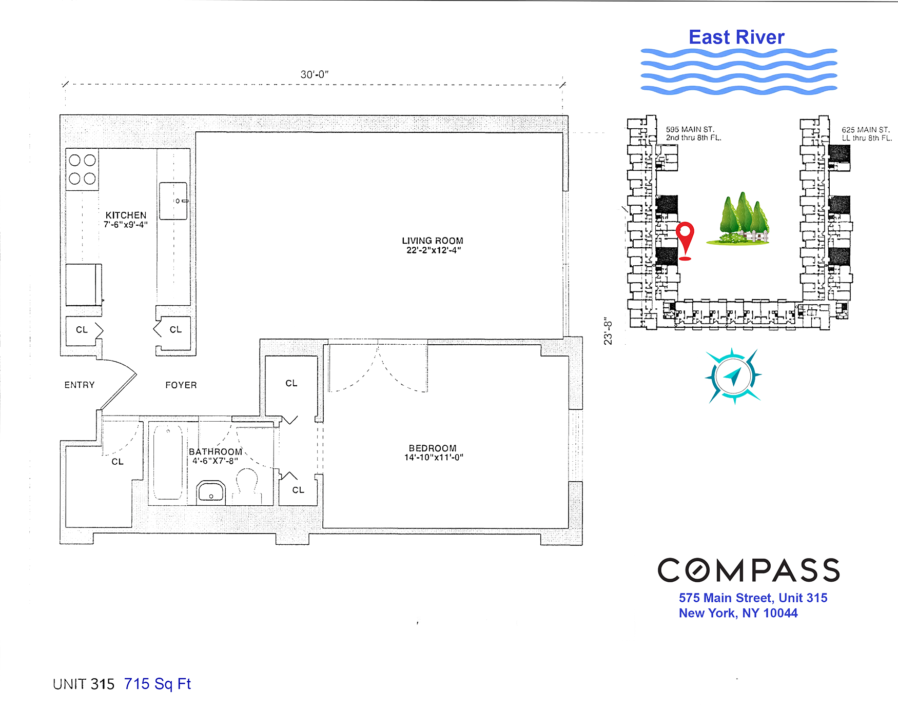 Floorplan for 595 Main Street, 315