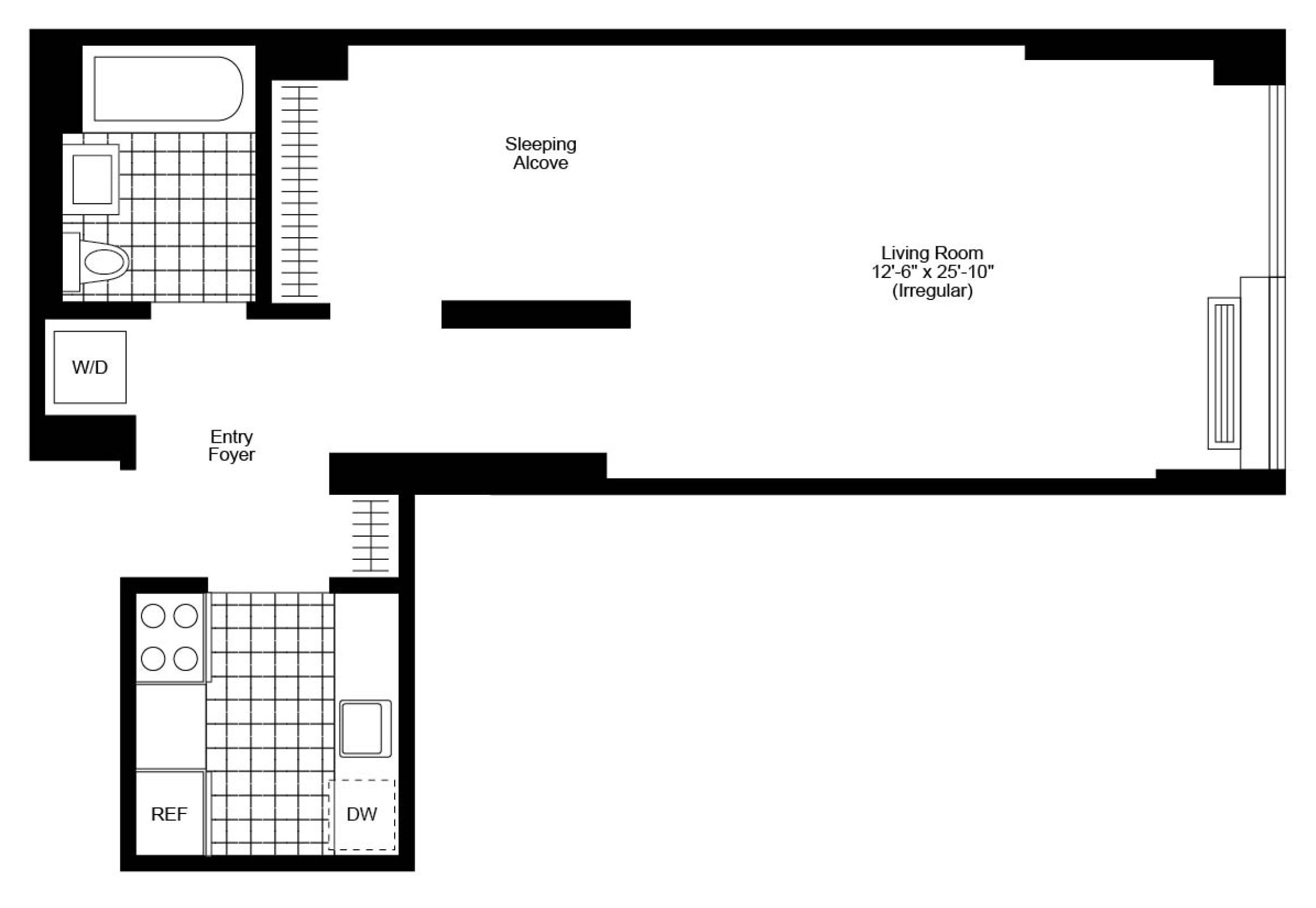 Floorplan for 240 East 86th Street, 16-E