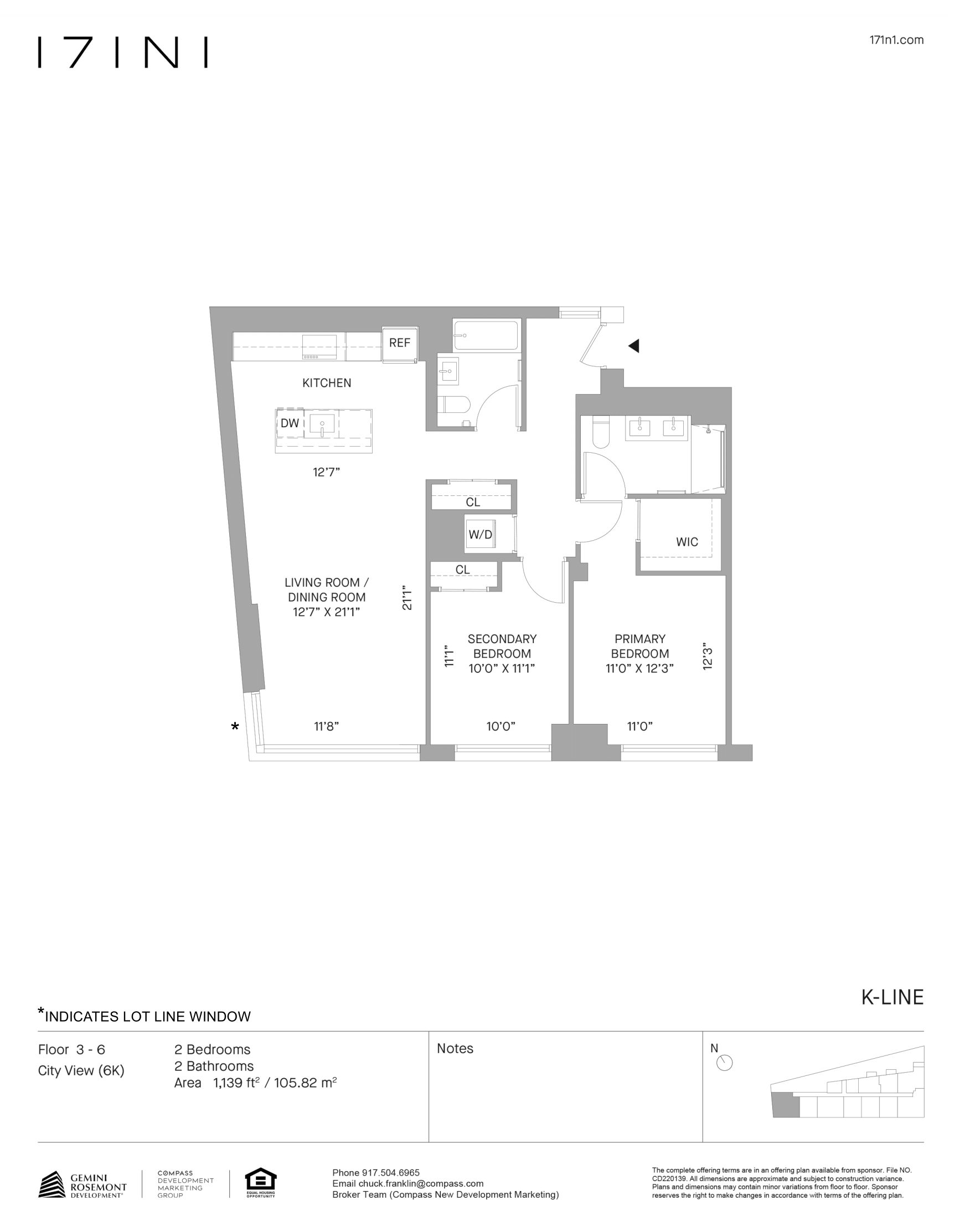 Floorplan for 171 North 1st Street, 4K