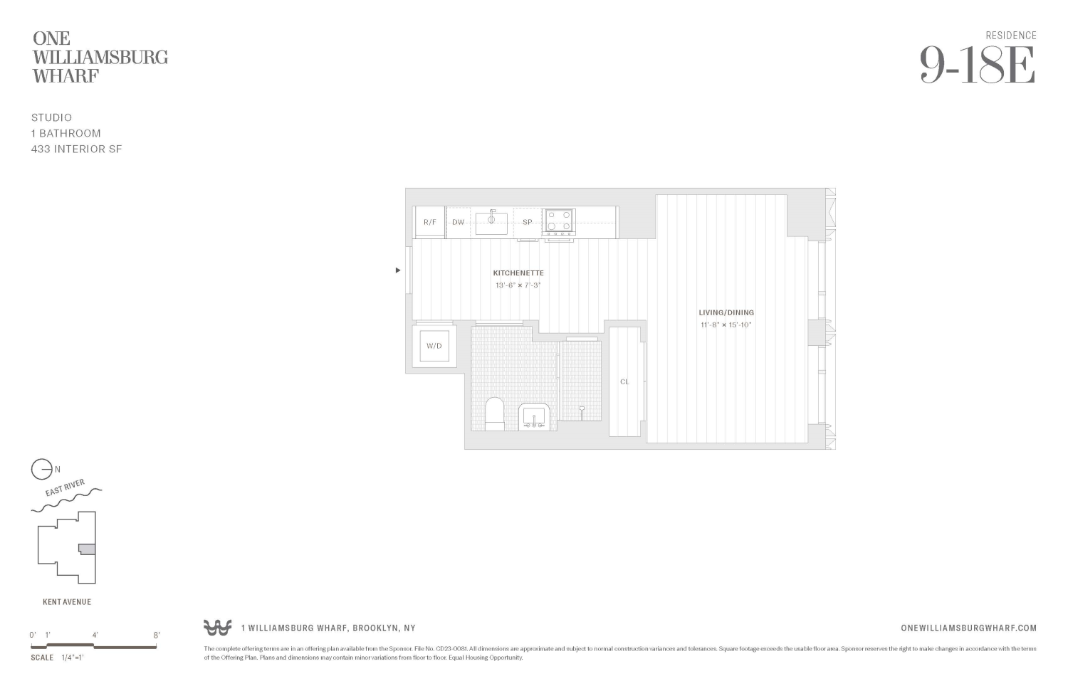 Floorplan for 480 Kent Avenue, 15E