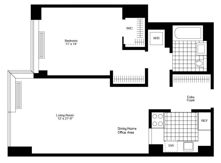 Floorplan for 240 East 86th Street, 7-C