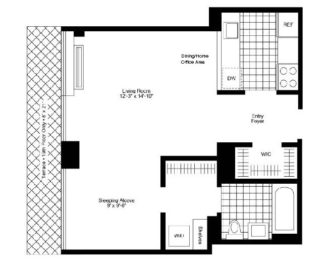 Floorplan for 240 East 86th Street, 19-E