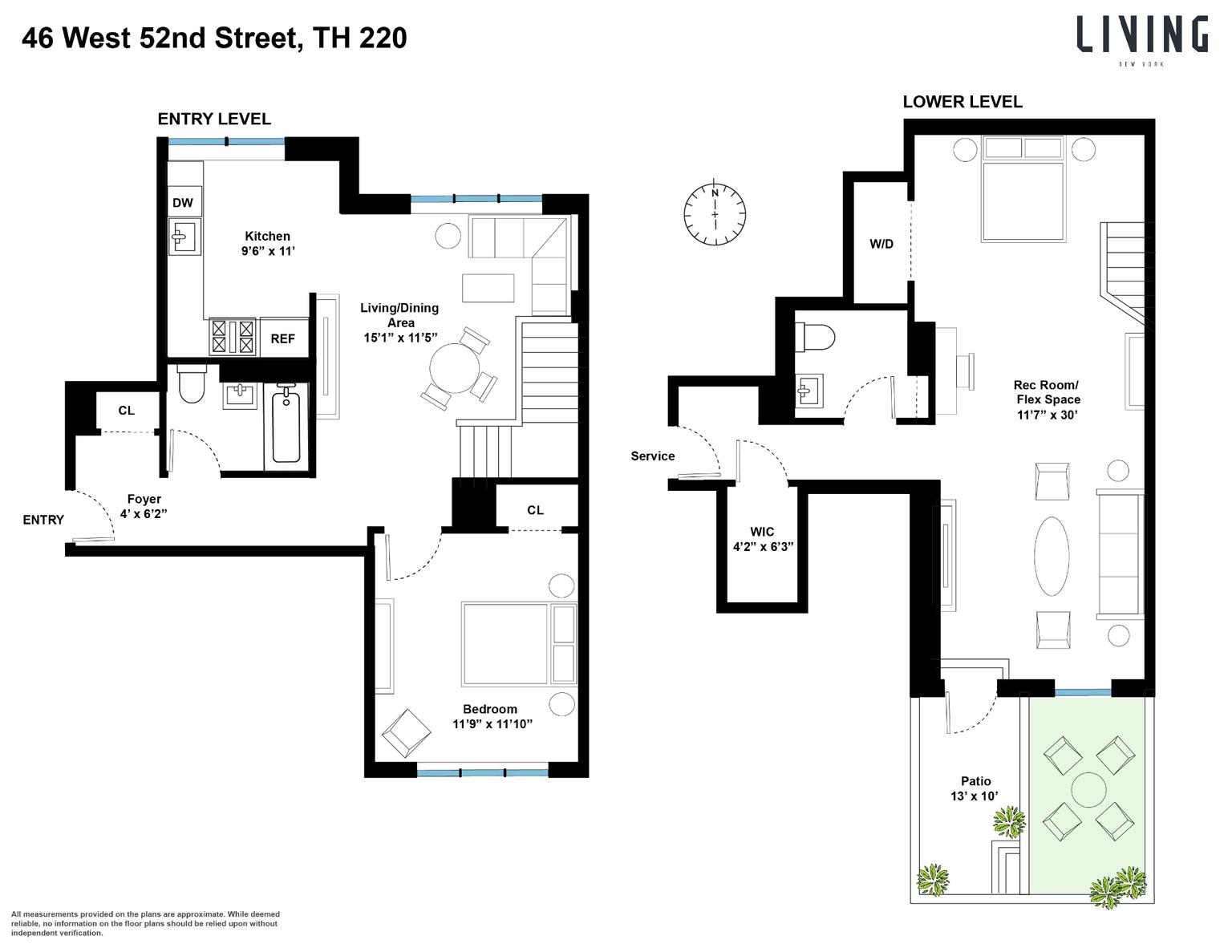 Floorplan for 416 West 52nd Street, TH220