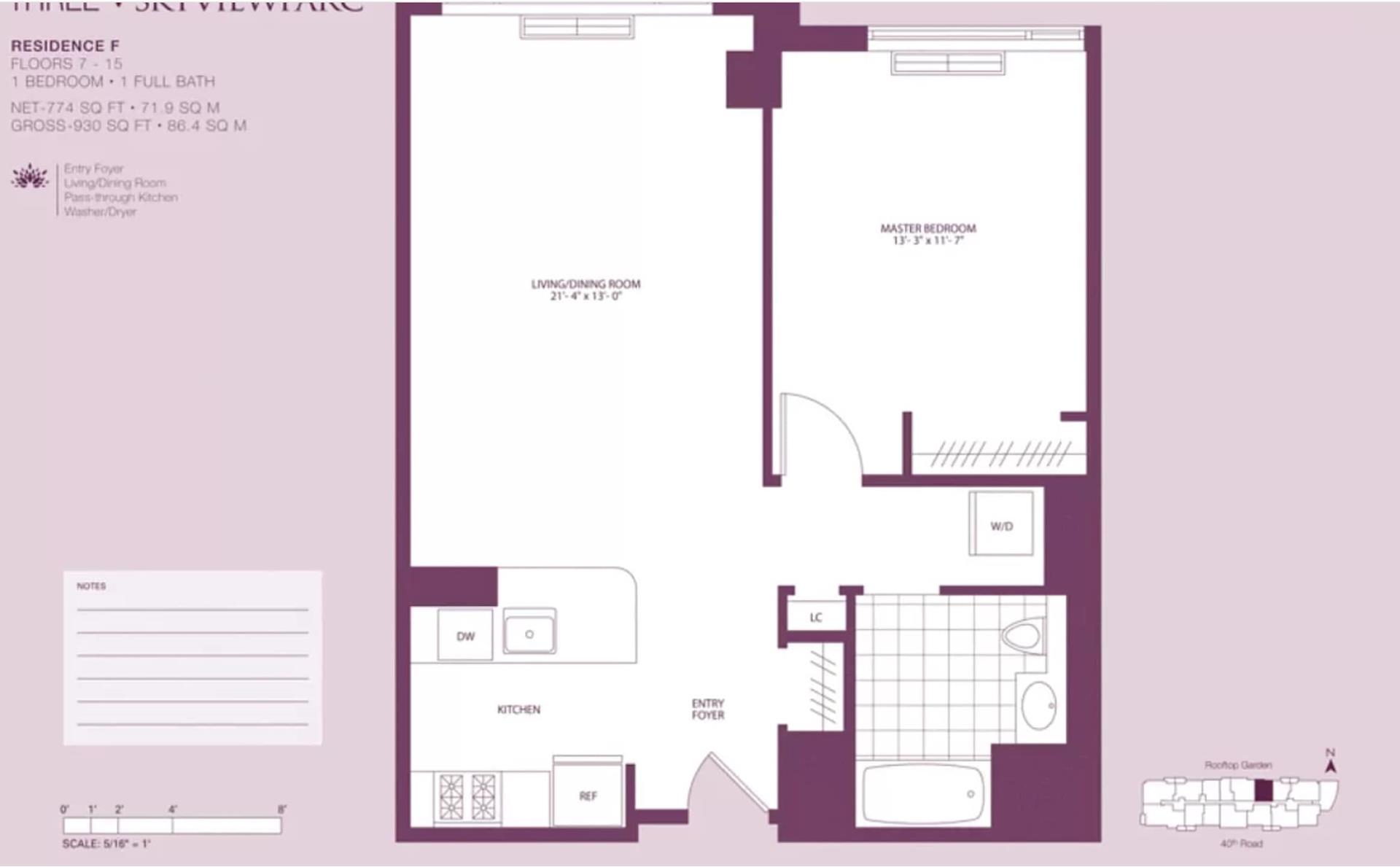 Floorplan for 40-22 College Point Bo, 10F