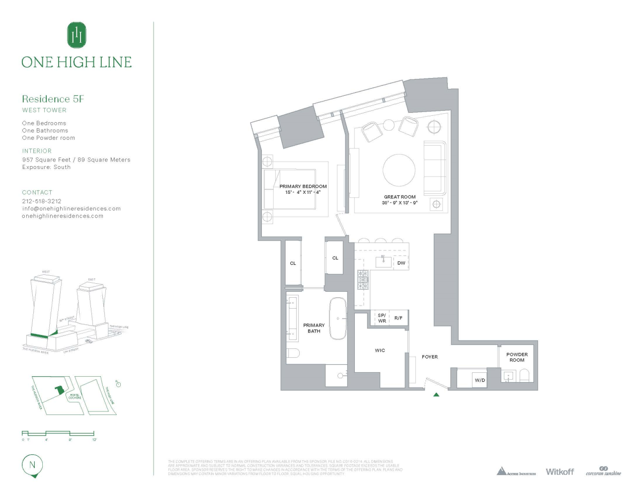 Floorplan for 500 West 18th Street West 5F