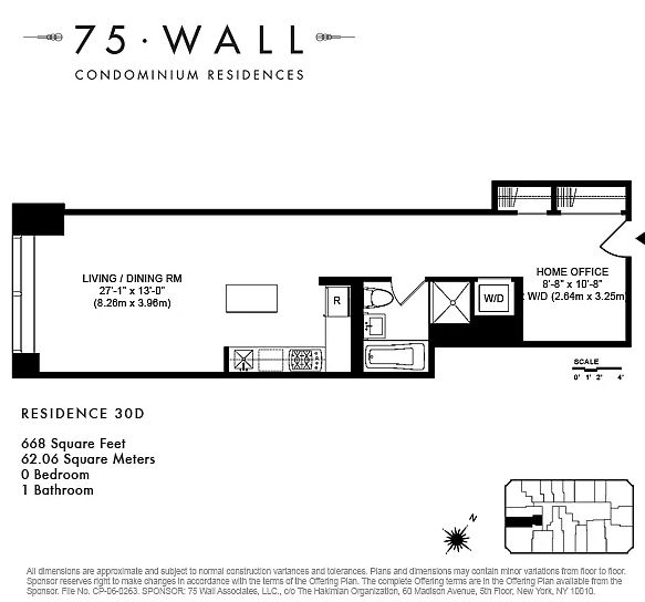 Floorplan for 75 Wall Street, 30D