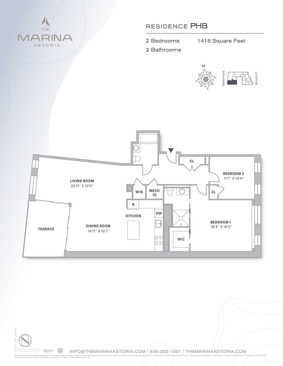 Floorplan for 30-05 Vernon Boulevard, PH-B