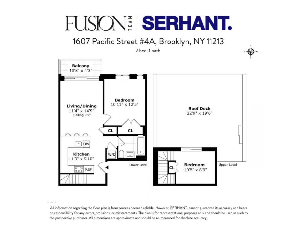 Floorplan for 1607 Pacific Street, 4A