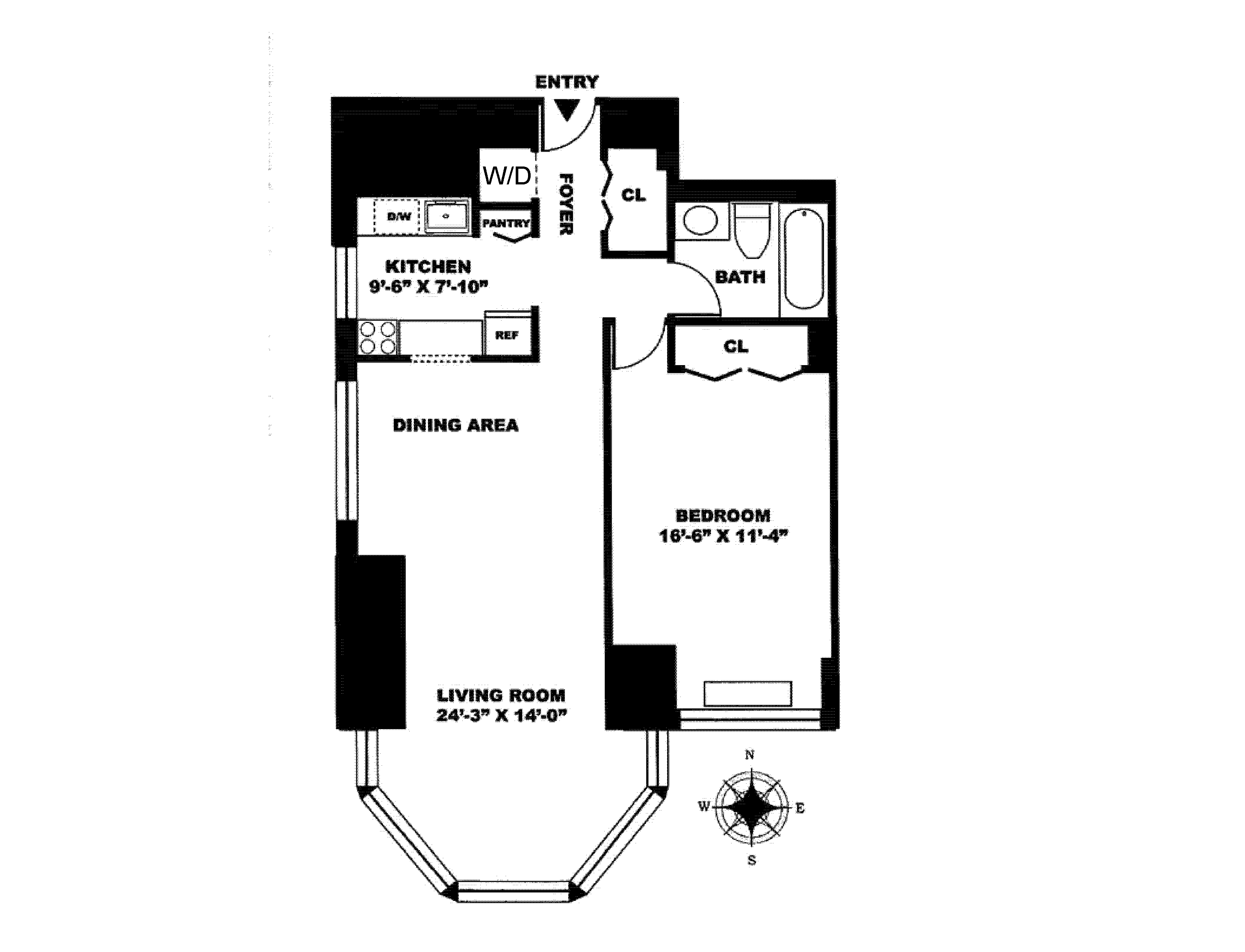 Floorplan for 301 West 57th Street, 33E