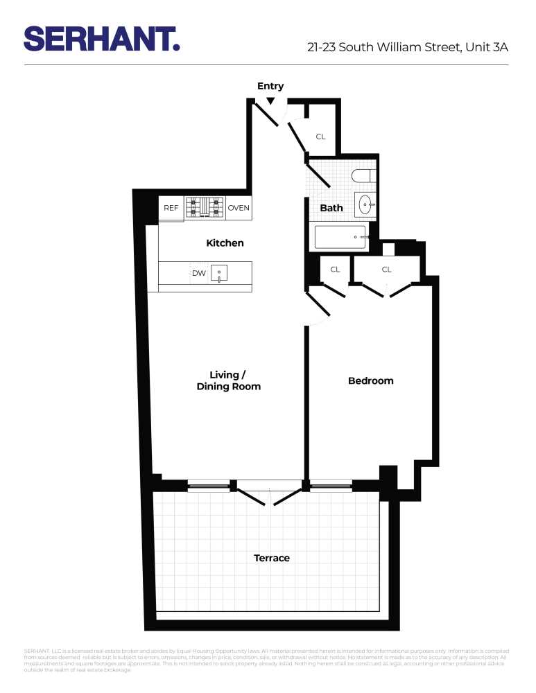 Floorplan for 21 South William Street, 3A