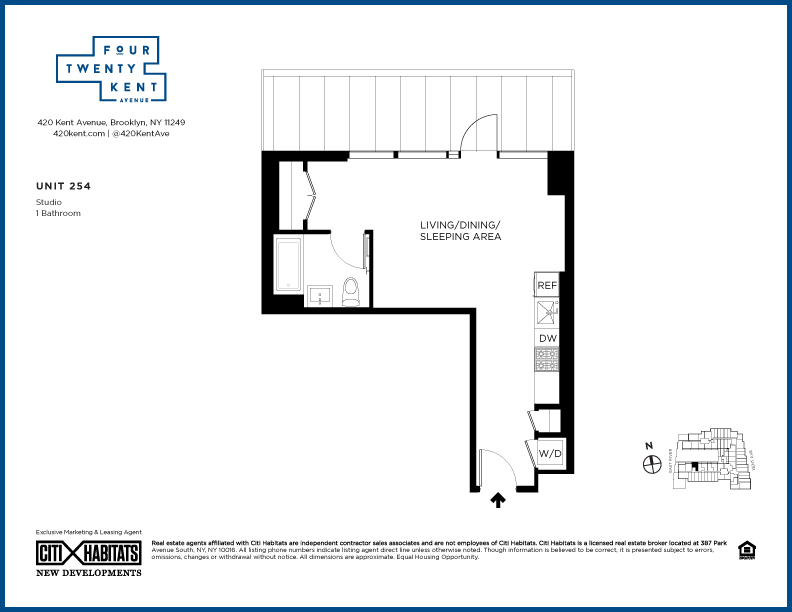 Floorplan for 420 Kent Avenue, 254