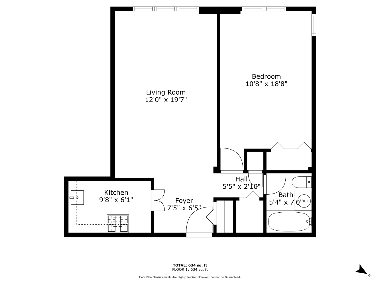 Floorplan for 400 East 17th Street, 502