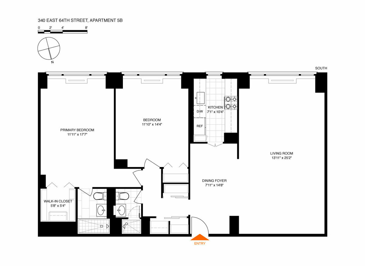 Floorplan for 340 East 64th Street, 5B