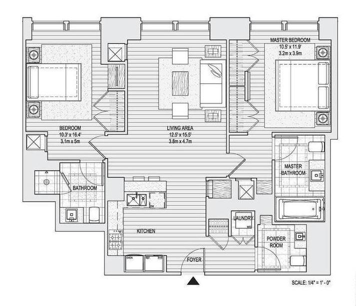 Floorplan for 400 5th Avenue, 47-C