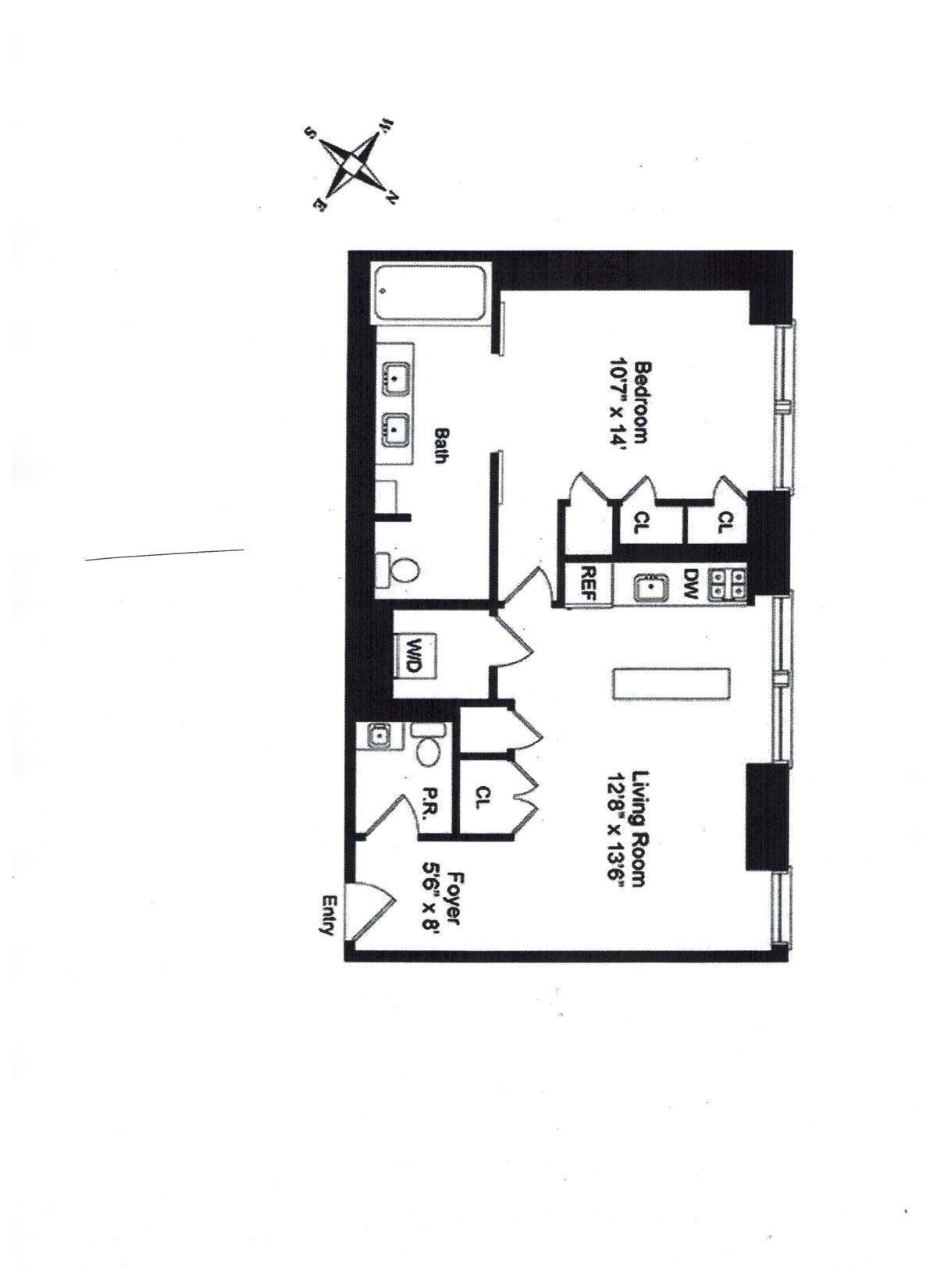 Floorplan for 400 5th Avenue, 47-B