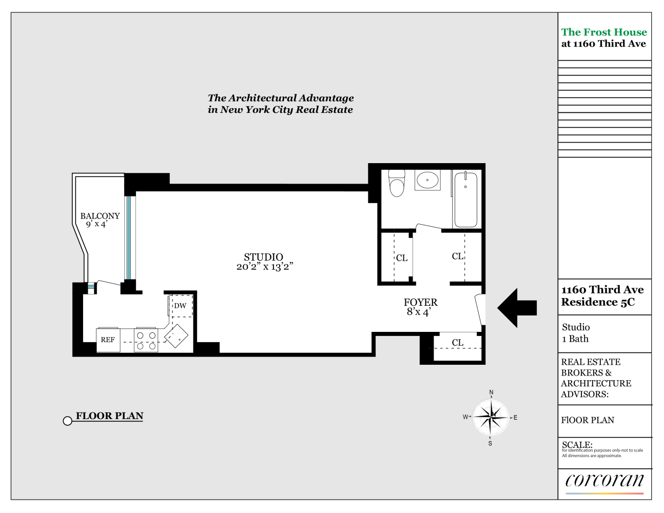 Floorplan for 1160 3rd Avenue, 5C