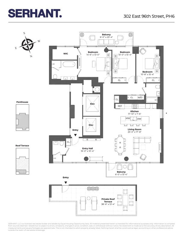 Floorplan for 302 East 96th Street, PH6