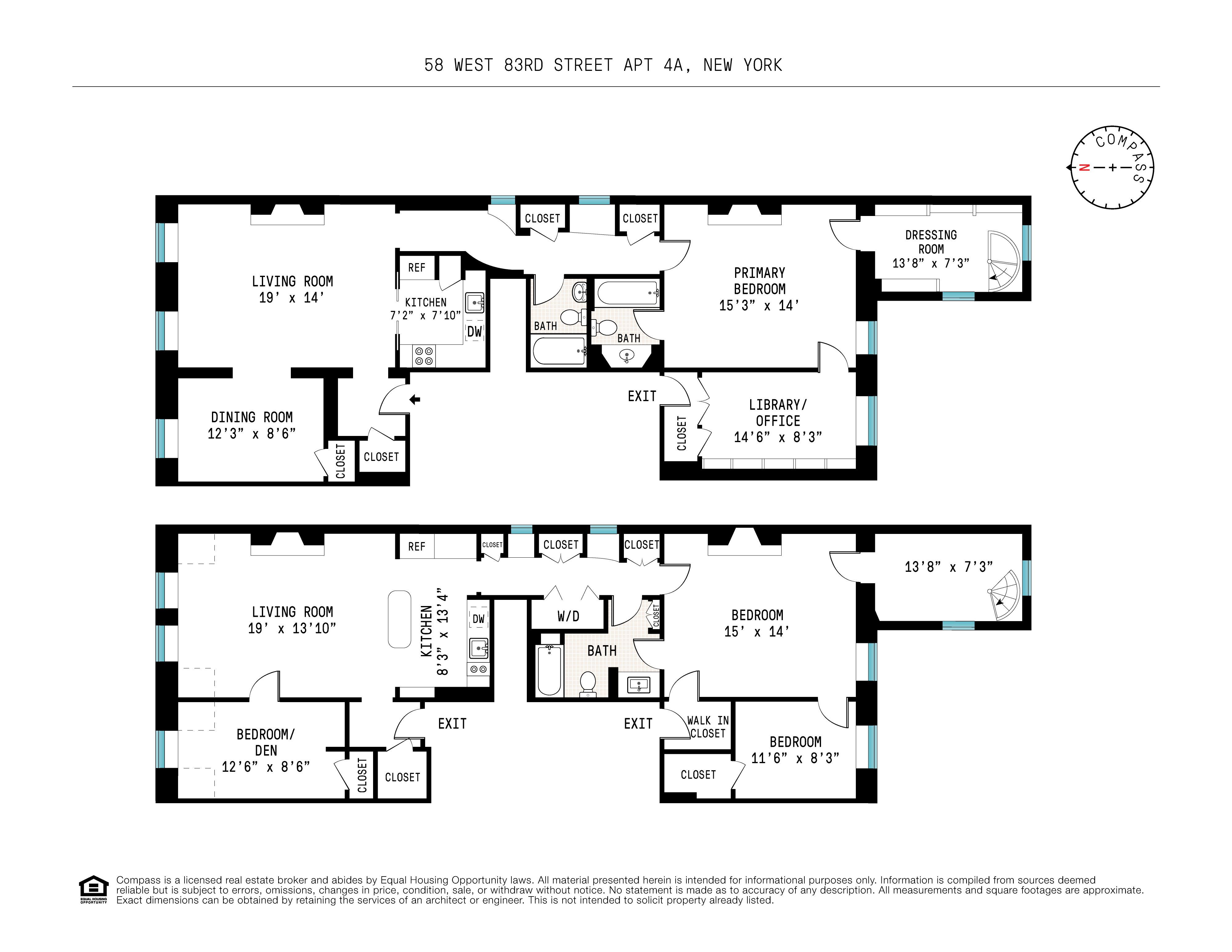 Floorplan for 58 West 83rd Street, 4A