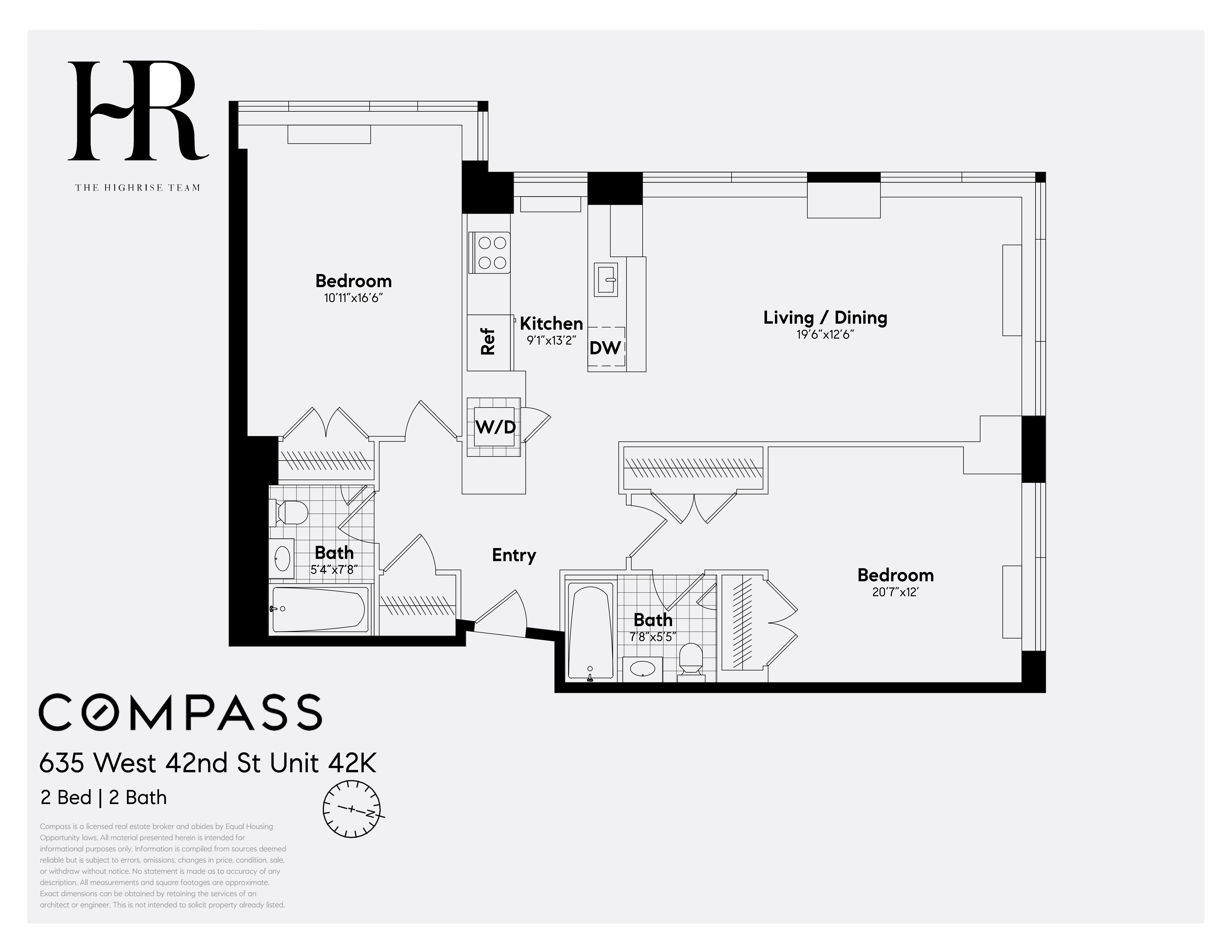 Floorplan for 635 West 42nd Street, 42K