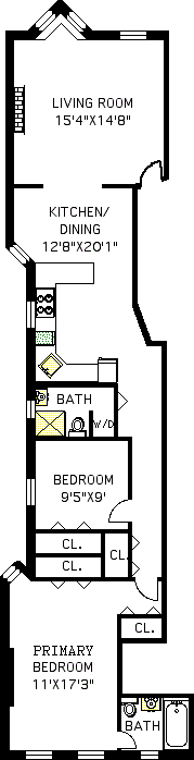 Floorplan for 64 7th Avenue, 2F