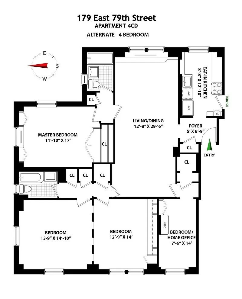 Floorplan for 179 East 79th Street, 4CD