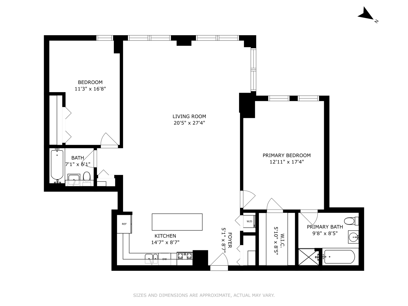 Floorplan for 252 7th Avenue, 17B